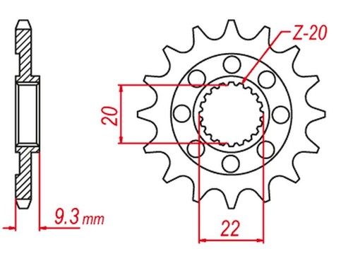 Pignon avant 2146 kawasaki - 2146,
