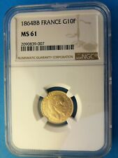 Magnifique 10 francs OR NAP III 1864 BB, SUP++, MS61 , RARISSIME, ** PAS 20 F **