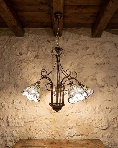 Lustre classique rustique - lustre,