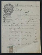 Invoice 1892 LIT ARMCHAIR MECHANICAL CAR for injured patients DUPONT 2