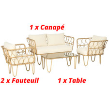 Salon Jardin 4 Places Canapé