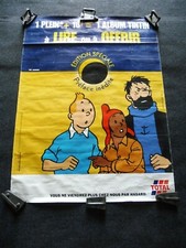 LARGE TINTIN POSTER - "TINTIN/ TOTAL" 160 x 120 cm - GOOD CONDITION!!