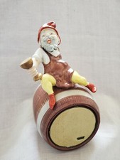 Vintage Heco Drinking Gnome on Whiskey Barrel Speaker 