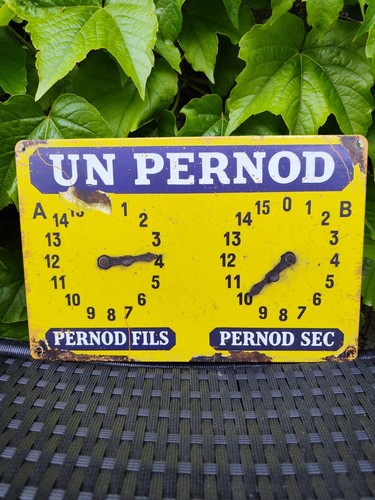 Plaque métal pernod fils - plaque,