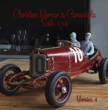 Figurines Caracciola et Werner pour 1:18 CMC Mercedes Targa Florio SSK PAS...