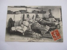 Old postcard MILITARY ARTILLERY LES BEDS EN BATTERY