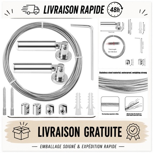 Câble tringle rideau - douche, 5