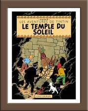 HERGE 2 SERIGRAPHIES LE TEMPLE DU SOLEIL VERSION COULEURS + N&B - ESCALE 1987
