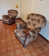 Fauteuil années 80 velours