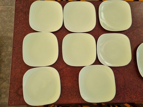 Assiettes gien vert pâle - assiettes, en