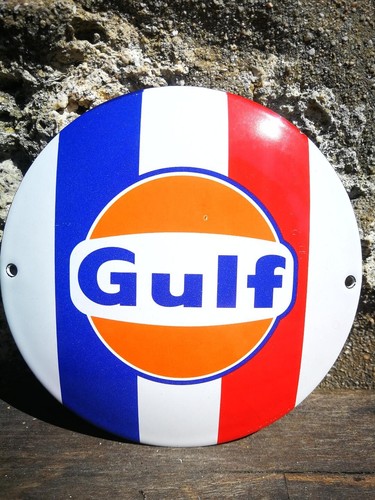 Plaque émaillée gulf - plaque,