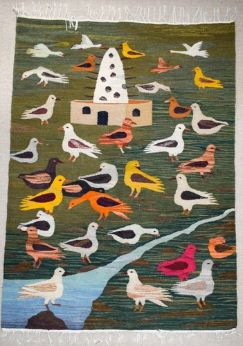 Tapisserie oiseau tissée à - d'oiseau,