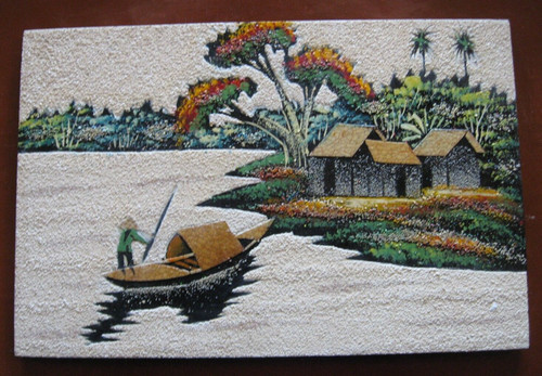 Tableau asiatique sable - , &