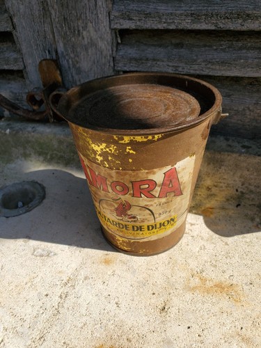 Ancien seau moutarde amora - ancien, a