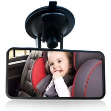 Miroir Voiture Bébé avec Ventouses 360°Réglable Rotation Retroviseur Interieu...