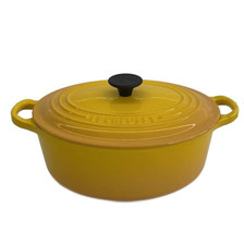 Le Creuset Oval Cocotte 23cm 2-3/4qt 9" Dijon Yellow Casserole Cast Iron