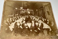 Rare Antique New Haven Club Dinner! African American Staff Cabinet Photo! CT! US