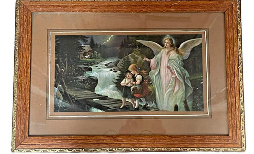 Tableau femme ange gardien - ange,
