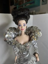 Vintage 1993 Barbie Silver Starlight Porcelain Doll Mattel Collectible deboxed