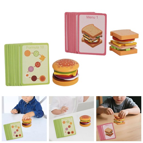 Jeu empilage aliments en - d'empilage, d'aliments