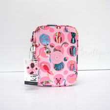 Kipling 100 Pens Case Pencil Accessory Box Polyester AC7252 Safari Party NWT $54