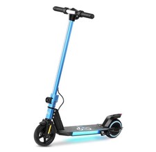 Trottinette Électrique Enfant Moteur 130W 16km/h Autonomie 10km LED Colorés Bleu
