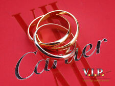 CARTIER TRINITY RING BAGUE MEDIUM GOLD RING 18K TRICOLOR GOLD EXCELLENT CONDITION Sz 49