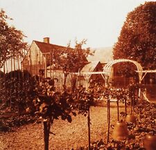 FRANCE pergola garden c1920 photo stereo glass plate vintage V25L13n