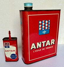 ANCIEN BIDON ET BURETTE D'HUILE ANTAR - TRES BON ETAT