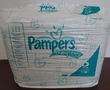 Vintage Diapers Nappies Couche Windeln Pampers Baby Dry 2010 SEALED