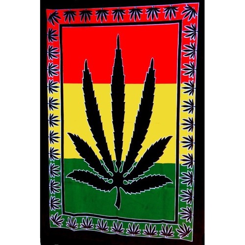 Tenture feuille rasta reggae - feuille,