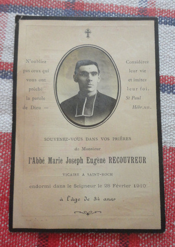 1910 image pieuse mortuaire