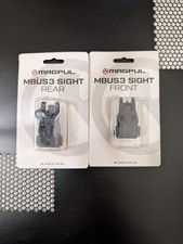 MBUS3 Flip Up Sights Front & Rear Black Polymer 20mm NEW FREE SHIP