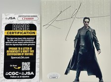 Keanu Reeves Signed 5x6 NEO The Matrix Photo Autographed JSA COA