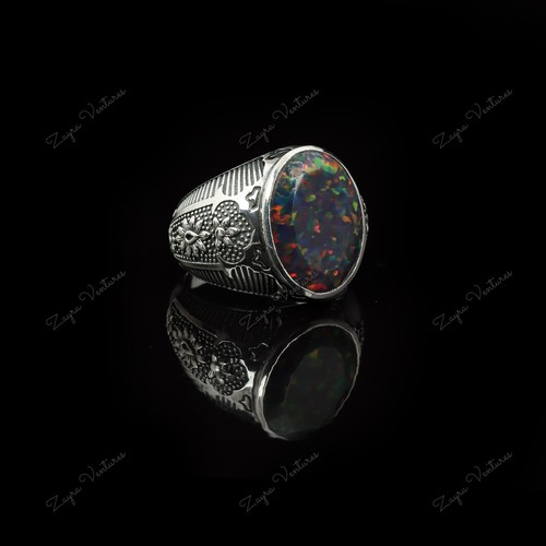 Bague homme sceau opale - bague,