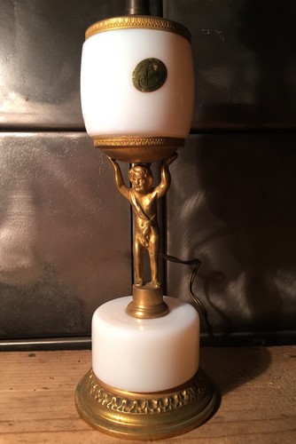 Pied lampe opaline sèvres - de,
