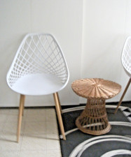 Table basse en rotin année 50