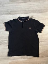 Fred Perry Mens Polo Shirt Medium Black cotton 