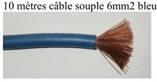 câble électrique batterie souple 6 mm2 bleu10 mètres