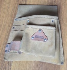 Stanley 2-93201 - Sacoche de Charpentier  Ceinture en Cuir porte-outils 5 poches