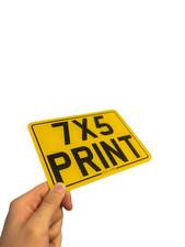 Small 7X5 Plate Motorbike Motorcycle Reflective Track Day Novelty Show Number