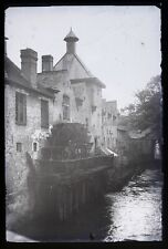 NEGATIVE photo house water mill hydraulic motor c1900
