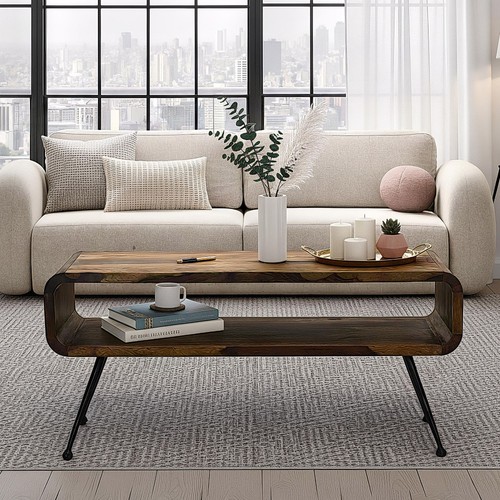 Table basse sheesham massif - table,
