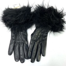 Black Leather Gloves NEW With