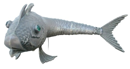 Poisson articulé argent
