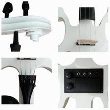 Violon électrique 4/4 avec étui de transport et accessoires en bois massif