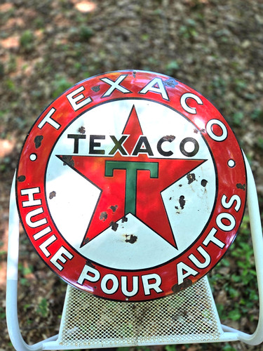 Plaque émaillée texaco - plaque,