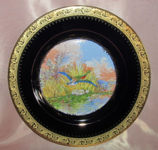 Limoges Porcelain Decor Duck Bird Landscape Decor Dessert Plate