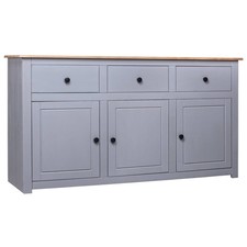 Pin Solide Buffet 135x40x80 cm Commode Dressoir Armoire Rangement Salon vidaXL