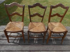 Lot de 3 chaises anciennes en